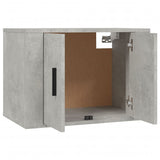 Wall Mounted TV Cabinet Concrete Grey 57x34.5x40 cm - Low Angle