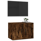 Wall Mounted TV Cabinet Smoked Oak 57x34.5x40 cm - Top-Down View