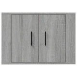Wall Mounted TV Cabinet Grey Sonoma 57x34.5x40 cm - Rear View