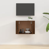 Wall Mounted TV Cabinet Brown Oak 57x34.5x40 cm - Side View
