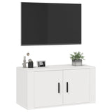 Wall Mounted TV Cabinet White 80x34.5x40 cm - Top-Down View