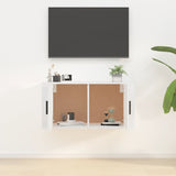 Wall Mounted TV Cabinet High Gloss White 80x34.5x40 cm - Side View