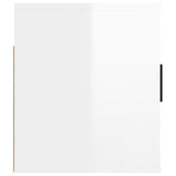 Wall Mounted TV Cabinet High Gloss White 80x34.5x40 cm - Close-Up Angle