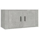 Wall Mounted TV Cabinet Concrete Grey 80x34.5x40 cm - Front View
