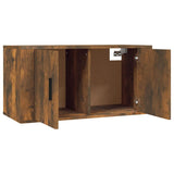 Wall Mounted TV Cabinet Smoked Oak 80x34.5x40 cm - Low Angle