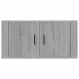 Wall Mounted TV Cabinet Grey Sonoma 80x34.5x40 cm - Top-Down View