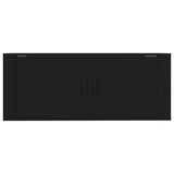 Wall Mounted TV Cabinet Black 100x34.5x40 cm - Top-Down View