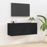 Wall Mounted TV Cabinet Black 100x34.5x40 cm