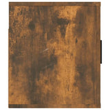 Wall Mounted TV Cabinet Smoked Oak 100x34.5x40 cm - Close-Up Angle