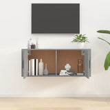Wall Mounted TV Cabinet Grey Sonoma 100x34.5x40 cm - Side View
