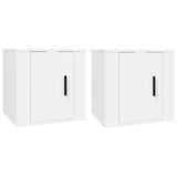 Wall Mounted TV Cabinets 2 pcs White 40x34.5x40 cm - Front View