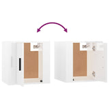 Wall Mounted TV Cabinet High Gloss White 40x34.5x40 cm - Low Angle