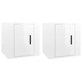 Wall Mounted TV Cabinets 2 pcs High Gloss White 40x34.5x40 cm