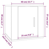 Wall Mounted TV Cabinets 2 pcs Concrete Grey 40x34.5x40 cm