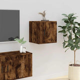 Wall Mounted TV Cabinet Smoked Oak 40x34.5x40 cm