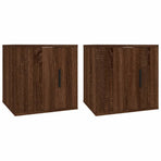Wall Mounted TV Cabinets 2 pcs Brown Oak 40x34.5x40 cm