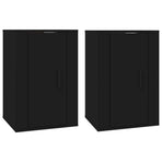 Wall Mounted TV Cabinets 2 pcs Black 40x34.5x60 cm