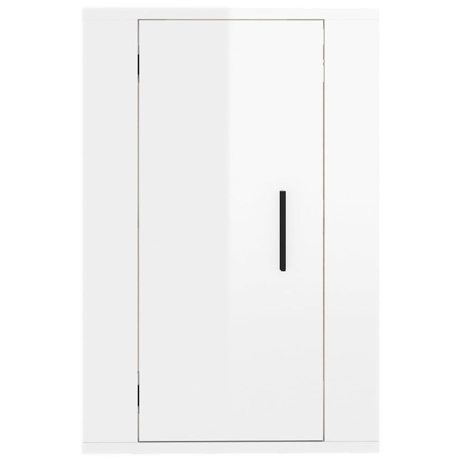 Wall Mounted TV Cabinet High Gloss White 40x34.5x60 cm