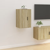 Wall Mounted TV Cabinets 2 pcs Sonoma Oak 40x34.5x60 cm - Top-Down View
