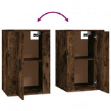 Wall Mounted TV Cabinet Smoked Oak 40x34.5x60 cm - Low Angle