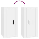 Wall Mounted TV Cabinet White 40x34.5x80 cm - Low Angle