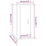Wall Mounted TV Cabinet White 40x34.5x80 cm