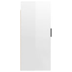 Wall Mounted TV Cabinet High Gloss White 40x34.5x80 cm