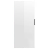 Wall Mounted TV Cabinet High Gloss White 40x34.5x80 cm - Rear View