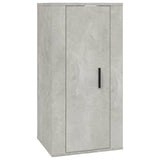 Wall Mounted TV Cabinet Concrete Grey 40x34.5x80 cm - Front View