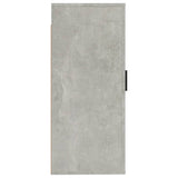 Wall Mounted TV Cabinet Concrete Grey 40x34.5x80 cm - Rear View