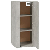 Wall Mounted TV Cabinet Concrete Grey 40x34.5x80 cm - Close-Up Angle