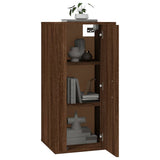 Wall Mounted TV Cabinet Brown Oak 40x34.5x80 cm - Side View
