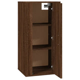 Wall Mounted TV Cabinet Brown Oak 40x34.5x80 cm - Close-Up Angle