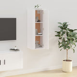 Wall Mounted TV Cabinet White 40x34.5x100 cm - Top-Down View