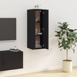 Wall Mounted TV Cabinet Black 40x34.5x100 cm - Top-Down View