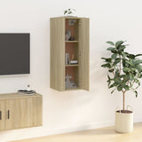 Wall Mounted TV Cabinet Sonoma Oak 40x34.5x100 cm - Top-Down View