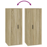 Wall Mounted TV Cabinet Sonoma Oak 40x34.5x100 cm - Low Angle