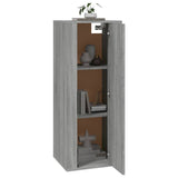 Wall Mounted TV Cabinet Grey Sonoma 40x34.5x100 cm - Side View