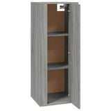Wall Mounted TV Cabinet Grey Sonoma 40x34.5x100 cm - Close-Up Angle