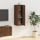 Wall Mounted TV Cabinet Brown Oak 40x34.5x100 cm - Top-Down View