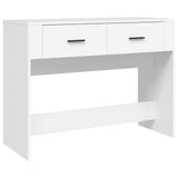 Console Table White 100x39x75 cm Engineered Wood - Front View