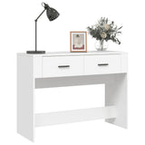 Console Table White 100x39x75 cm Engineered Wood - Top-Down View