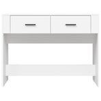 Console Table White 100x39x75 cm Engineered Wood