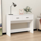 Console Table White 100x39x75 cm Engineered Wood