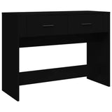 Console Table Black 100x39x75 cm Engineered Wood - Front View