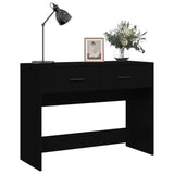 Console Table Black 100x39x75 cm Engineered Wood - Top-Down View