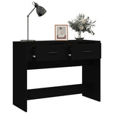Console Table Black 100x39x75 cm Engineered Wood - 45-Degree Angle