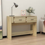 Console Table Sonoma Oak 100x39x75 cm Engineered Wood - Side View