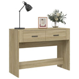 Console Table Sonoma Oak 100x39x75 cm Engineered Wood - Top-Down View