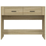 Console Table Sonoma Oak 100x39x75 cm Engineered Wood - Rear View